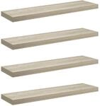 vidaXL Schwebende Wandregale 4 Stk Eichefarben 90x23,5x3,8 cm MDF 323882
