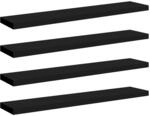vidaXL Schweberegale 4 Stk Schwarz 120x23,5x3,8 cm MDF 323843