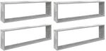 vidaXL W&uuml;rfelregale 4 Stk Betongrau 100x15x30 cm Holzwerkstoff 807092