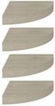 vidaXL Eck-Schweberegale 4 Stk Eichen-Optik 25x25x3,8 cm MDF 323906