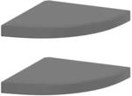 vidaXL Eck-Schweberegale 2 Stk Hochglanz-Grau 35x35x3,8 cm MDF 323914