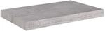 vidaXL Schweberegal Betongrau 50x23x3,8 cm MDF 326594