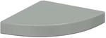 vidaXL Eck-Schweberegal Hochglanz-Grau 25x25x3,8 cm MDF 323892