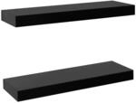vidaXL Schweberegale 2 Stk Schwarz 40x20x3,8 cm 288200