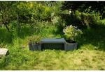 KHW Gartenbank Berlin mit Pflanzk&auml;sten Anthrazit