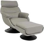 MCW Relaxsessel mit Hocker K99 Grau