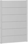 Biohort Wandpaneel Sichtschutz o. Acrylglas 100 cm x 135 cm Silber-Metallic