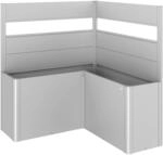 Biohort Sichtschutz zu Belvedere L150 2Stk mit Acrylglas Silber-Metallic