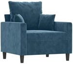 vidaXL Sessel Blau 60 cm Samt 359292