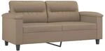 vidaXL 2-Sitzer-Sofa Cappuccino-Braun 140 cm Kunstleder 359587