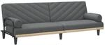 vidaXL Schlafsofa mit Armlehnen Dunkelgrau Stoff 351932