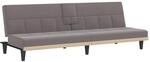vidaXL Schlafsofa mit Getr&auml;nkehaltern Taupe Stoff 351868