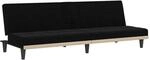 vidaXL Schlafsofa mit Getr&auml;nkehaltern Schwarz Stoff 351865