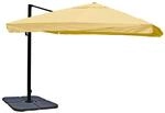 MCW Ampelschirm A96 3x3m Alu Flap Creme mit St&auml;nder Drehbar