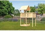 Karibu Spielturm Lotti Naturbelassen mit Sandkiste & Anbauplattform