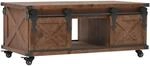 vidaXL Couchtisch Massivholz Tanne 91x51x38 cm Braun 246119