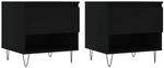 vidaXL Couchtische 2 Stk. Schwarz 50x46x50 cm Holzwerkstoff Modell 3