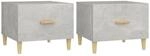 vidaXL Couchtische 2 Stk. Betongrau 50x50x40 cm Holzwerkstoff Modell 4