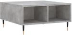 vidaXL Couchtisch Betongrau 60x60x30 cm Holzwerkstoff Modell 3