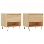 vidaXL Couchtische 2 Stk. Sonoma-Eiche 50x46x50 cm Holzwerkstoff Modell 1
