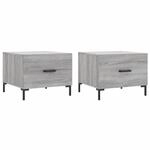 vidaXL Couchtische 2 Stk. Grau Sonoma 50x50x40 cm Holzwerkstoff Modell 7
