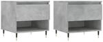 vidaXL Couchtische 2 Stk. Betongrau 50x46x50 cm Holzwerkstoff Modell 3