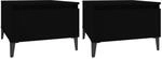 vidaXL Beistelltische 2 Stk. Schwarz 50x46x35 cm Holzwerkstoff