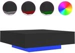vidaXL Couchtisch mit LED-Leuchten Schwarz 100x100x31 cm