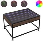 vidaXL Couchtisch mit Infinity-LED Braun Eichen-Optik 70x50x41 cm
