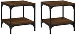 vidaXL Beistelltische 2 Stk. Braun Eiche 40x40x40 cm Holzwerkstoff