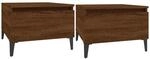 vidaXL Beistelltische 2 Stk. Braun Eiche 50x46x35 cm Holzwerkstoff Modell 1