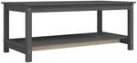 vidaXL Couchtisch Grau 110x55x45 cm Massivholz Kiefer Modell 2