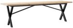 vidaXL Couchtisch X-Gestell 160x40x45,5 cm Massivholz Kiefer Gusseisen