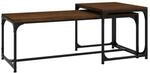 vidaXL Couchtische 2 Stk. Braun Eichen-Optik Holzwerkstoff