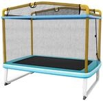 Costway 3 In 1 Kindertrampolin Rechteckig f&uuml;r Kinder Ab 3 Jahren