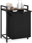 Vasagle W&auml;schesammler mit Ablage 50 cm x 33 cm x 72 cm Braun-Schwarz