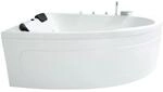 Basera&reg; Indoor Eck-Whirlpool Badewanne Guam Links 2 Personen Basic 180 x 130 cm