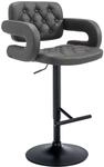 CLP Barhocker Dublin Kunstleder Grau/Schwarz