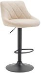 CLP Barhocker Lazio Kunstleder Creme/Schwarz