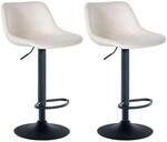 CLP 2er Set Barhocker Loft creme/Samt