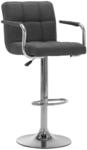 vidaXL Barhocker Dunkelgrau Stoff 283410