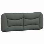 vidaXL Kopfteil-Kissen Hvar Dunkelgrau 140 cm Stoff 374577