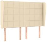 vidaXL Kopfteil mit Ohren Creme 147x23x118/128 cm Stoff 3117959