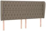 vidaXL Kopfteil mit Ohren Taupe 183x23x118/128 cm Stoff 3118310