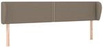 vidaXL Kopfteil mit Ohren Taupe 183x23x78/88 cm Stoff 3117022