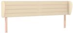 vidaXL Kopfteil mit Ohren Creme 203x23x78/88 cm Stoff 3117311
