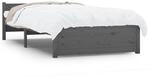 vidaXL Massivholzbett Grau 75x190 cm 2FT6 Small Single1273922