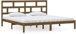 vidaXL Massivholzbett Honigbraun Kiefer 200x200 cm1053677