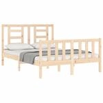 vidaXL Massivholzbett ohne Matratze 140x190 cm Kiefernholz 3192861