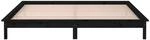 vidaXL Massivholzbett mit LED-Beleuchtung Schwarz 200x200 cm1280142